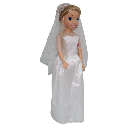 Bambolina Dolls 80cm Fashion Doll Bride in White Dress