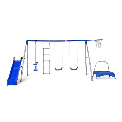 Plum 8 station Multiplay  Swings Set with bounce and slide