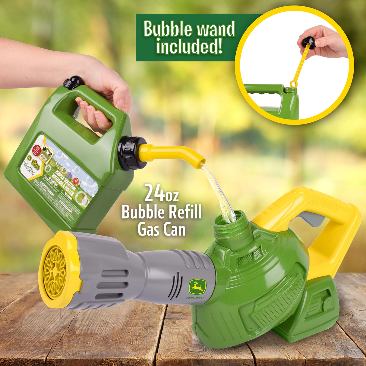 John Deere Kids Motorized Bubble N Fun Leaf Blower