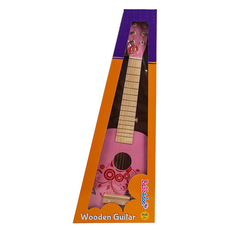 Bubbadoo Wooden Toy Guitar, Pink