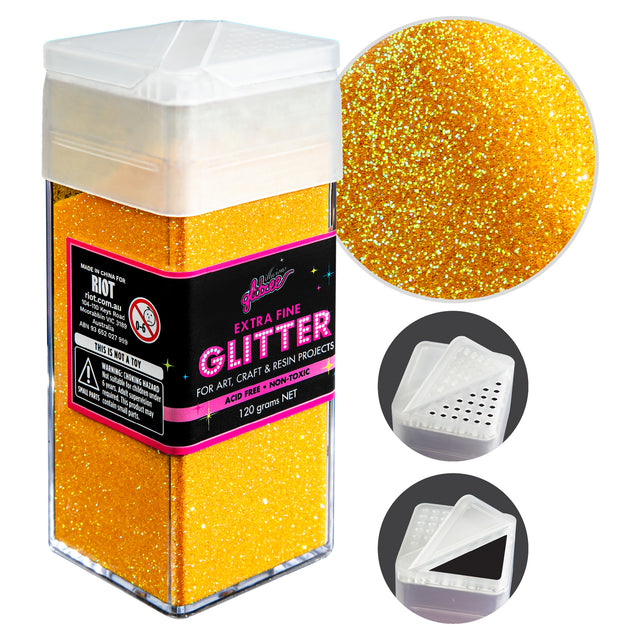 Illusions E X tra Fine Ordinary glitter 0.2mm-Sunny Yellow (120g)