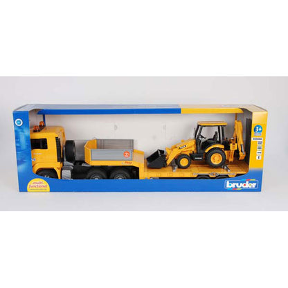 Bruder MAN TGA Low Loader With JCB Midi CX Backhoe & Loader Limited Edition