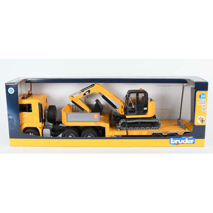 Bruder MAN TGA Low Loader With CAT Mini Excavator Limited Edition