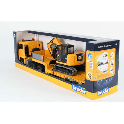 Bruder MAN TGA Low Loader With CAT Mini Excavator Limited Edition