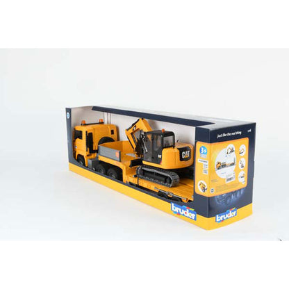 Bruder MAN TGA Low Loader With CAT Mini Excavator Limited Edition
