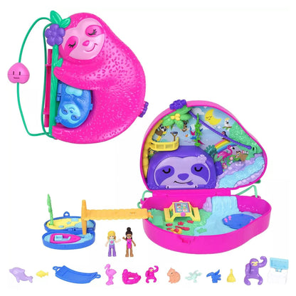 Polly Pocket Large Wearable Compact Sloth Family 2in1 Purse