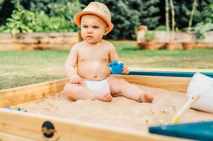 Plum Store-it Wooden Sand Pit