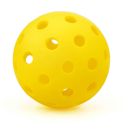 Yellow perforated pickleball ball