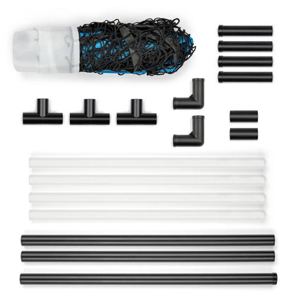 Pickleball set net poles and connectors with black string bag
