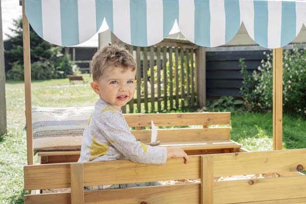 Plum Sandpit with Canopy