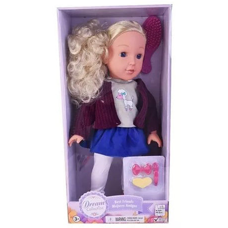 Dream Collection 16" Best Friends Hair Doll Assorted Blonde-Pony
