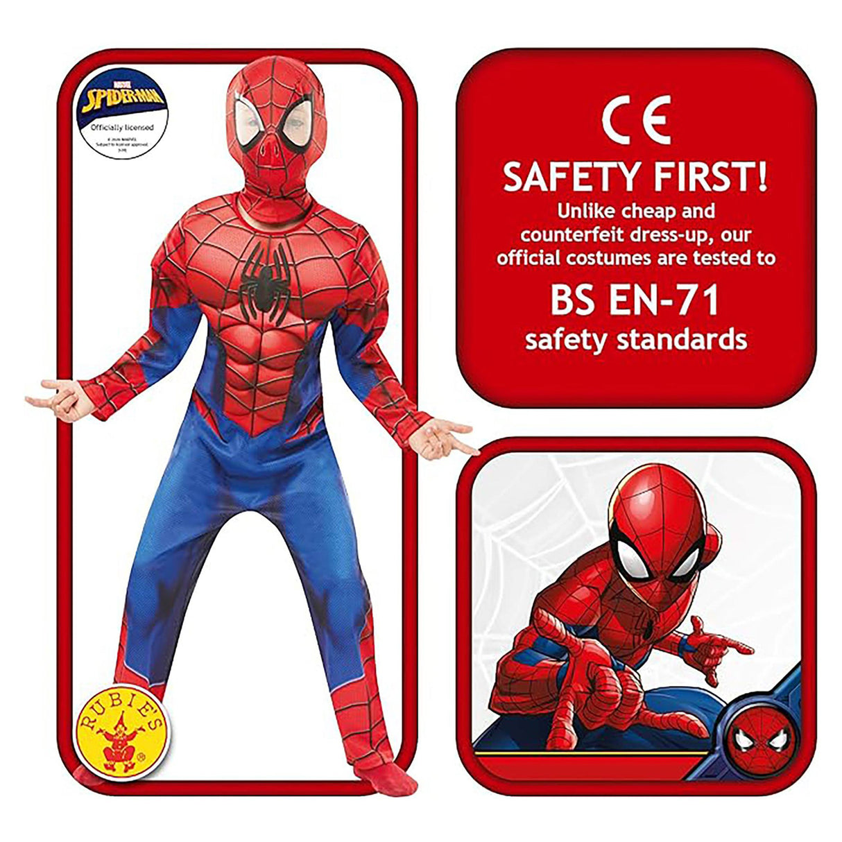 Rubies Spider-Man Deluxe Kids Costume (3-5 years)