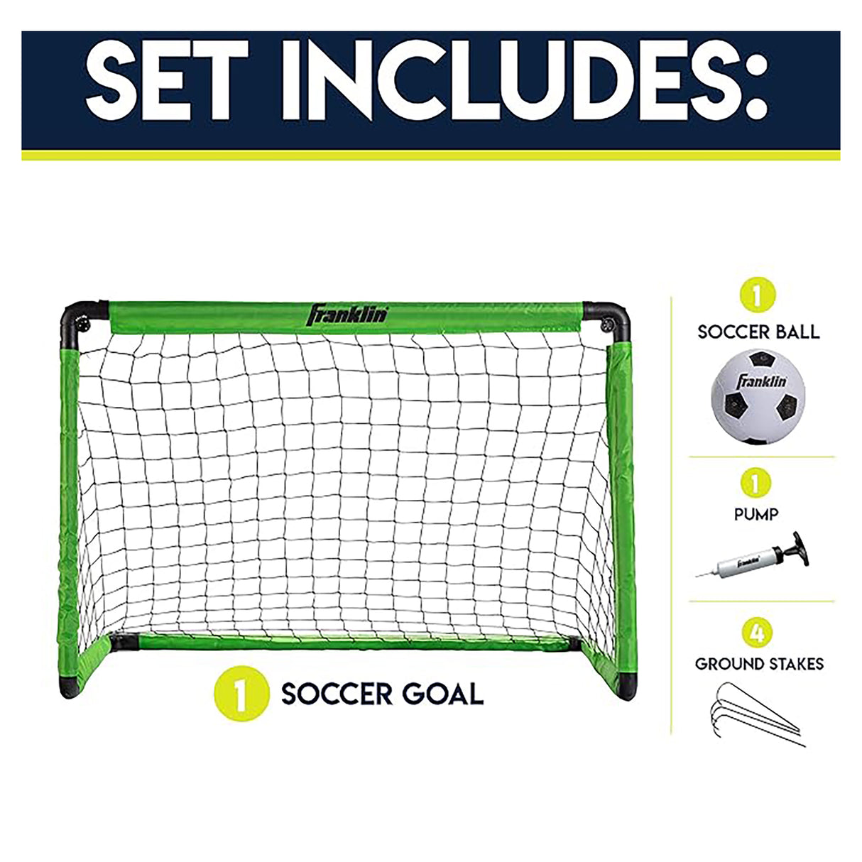 Franklin Soccer Goal Insta Set with Pump and Ball (36x24x24 inches)