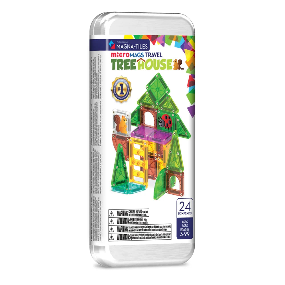 Magna Tiles microMAGS Tree House 24 Piece Travel Set