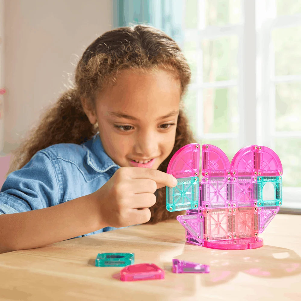 Magna Tiles microMAGS Heart To Heart Travel Set Pink