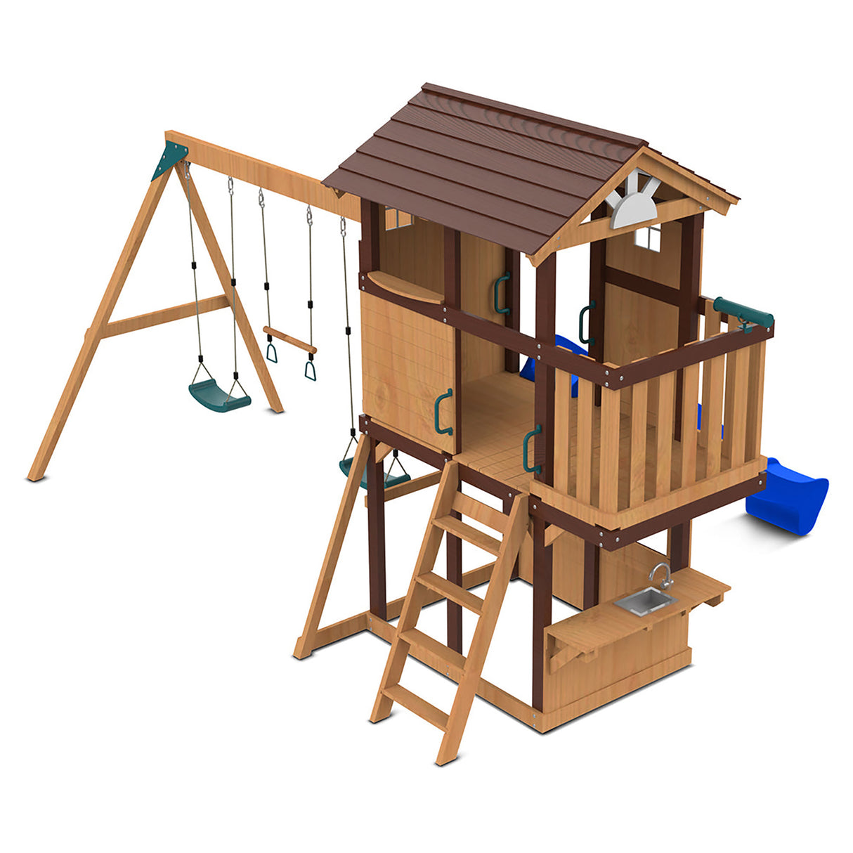 Lifespan Kids Darlington Play Centre Set with 2.2m Blue Slide