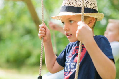 Plum Colobus Wooden Triple Swing Set with Glider
