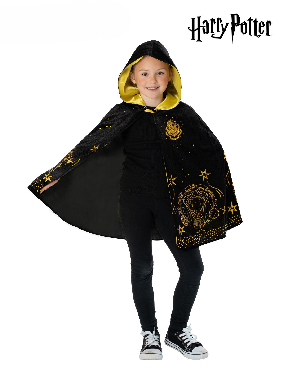 Hogwarts Black & Gold Hooded Robe