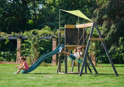 Plum Siamang Wooden Outdoor Playset Swing, Slide & Climbing Frame for Backyard Fun
