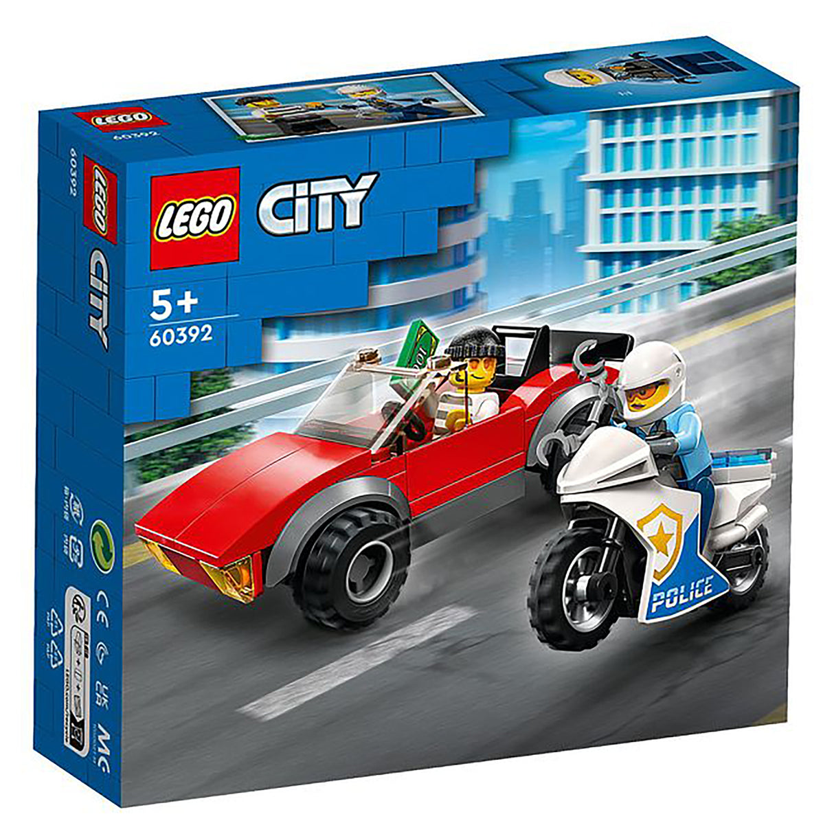 LEGO City Police Bike Car Chase 60392 (59 pieces)