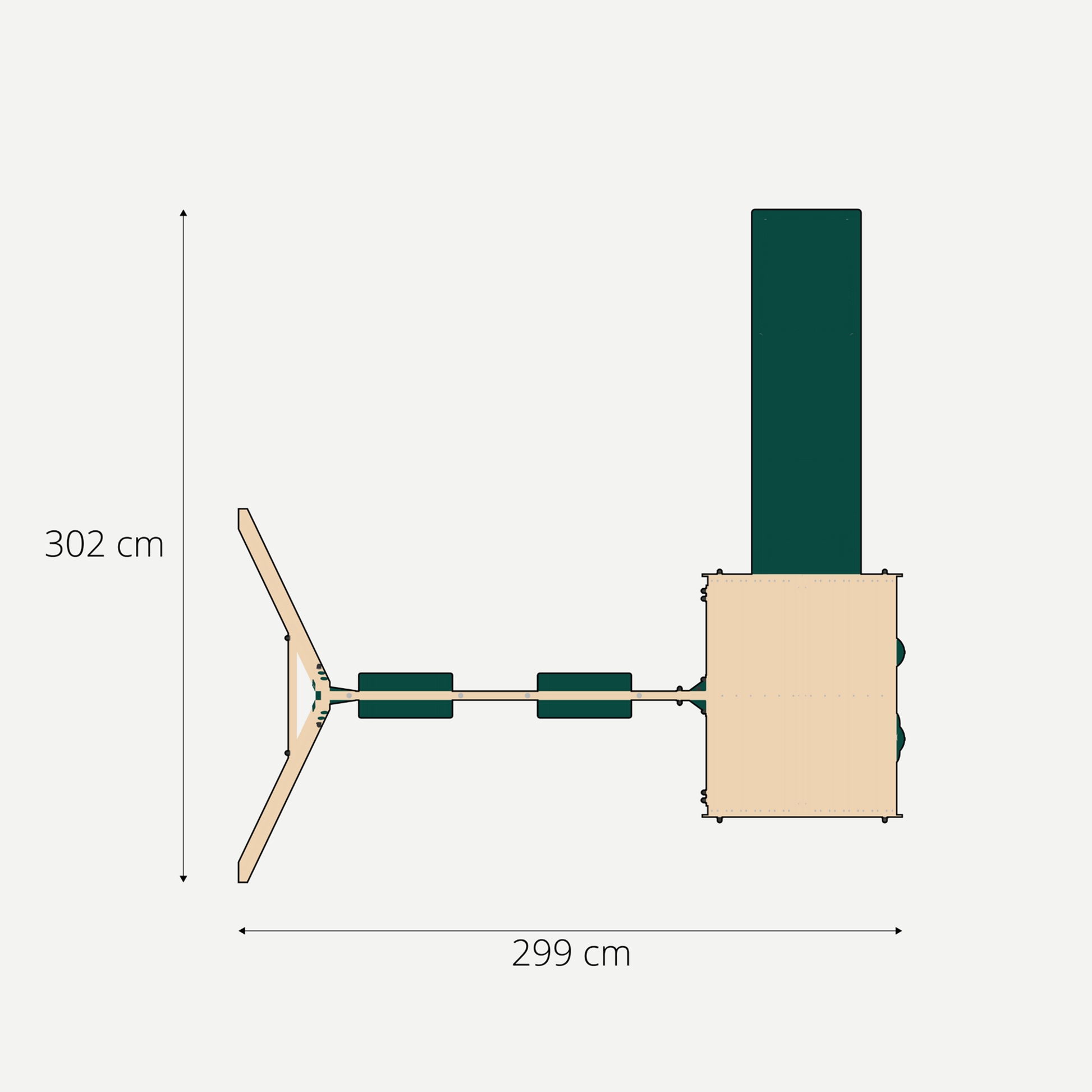 Plum Lookout Tower Play Centre with Swing Arm