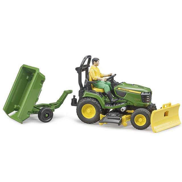 Bruder John Deere lawn tractor with trailer