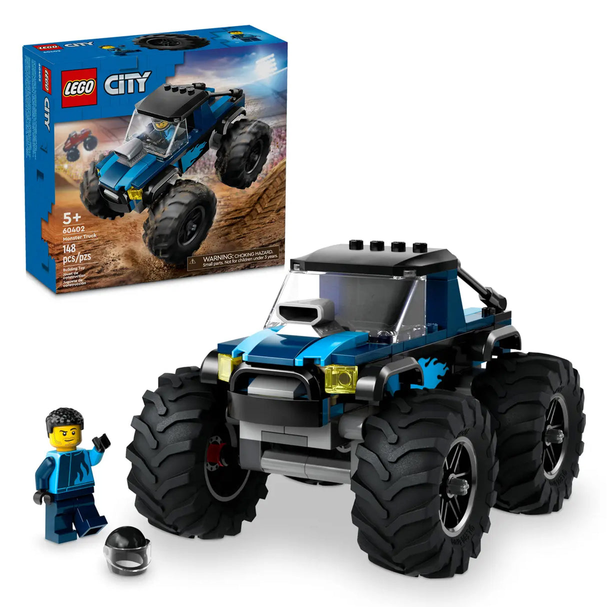 LEGO City Blue Monster Truck 60402, (148-pieces)