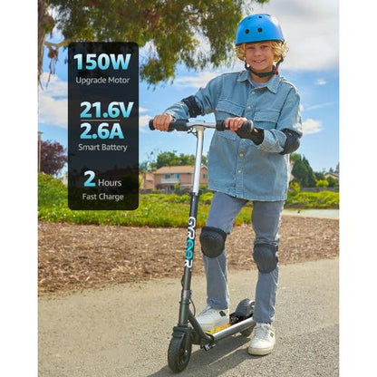 GYROOR H30 Max Kids Electric Scooter With Bluetooth Beats - Blue