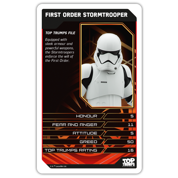 Top Trumps Star Wars The Last Jedi Specials Card Game