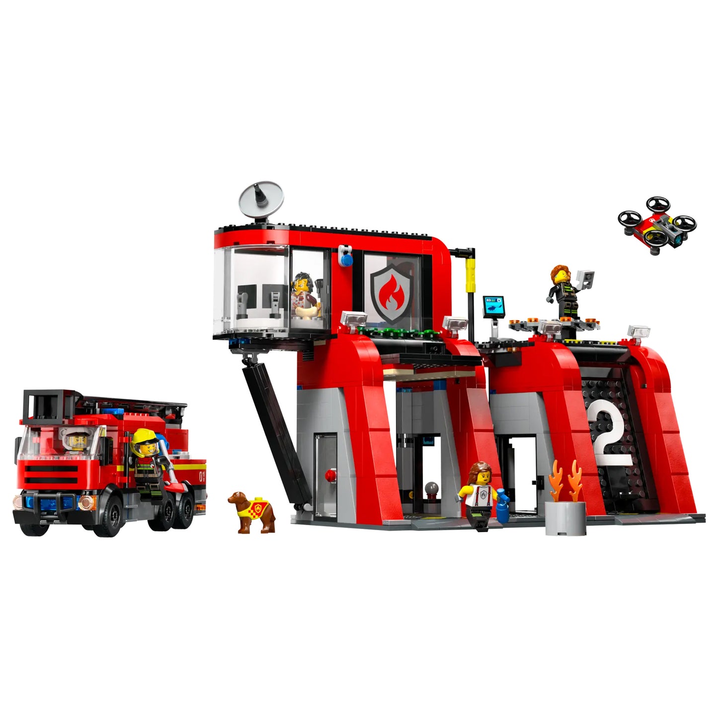 LEGO City Fire Station with Fire Truck 60414, (843-pieces)
