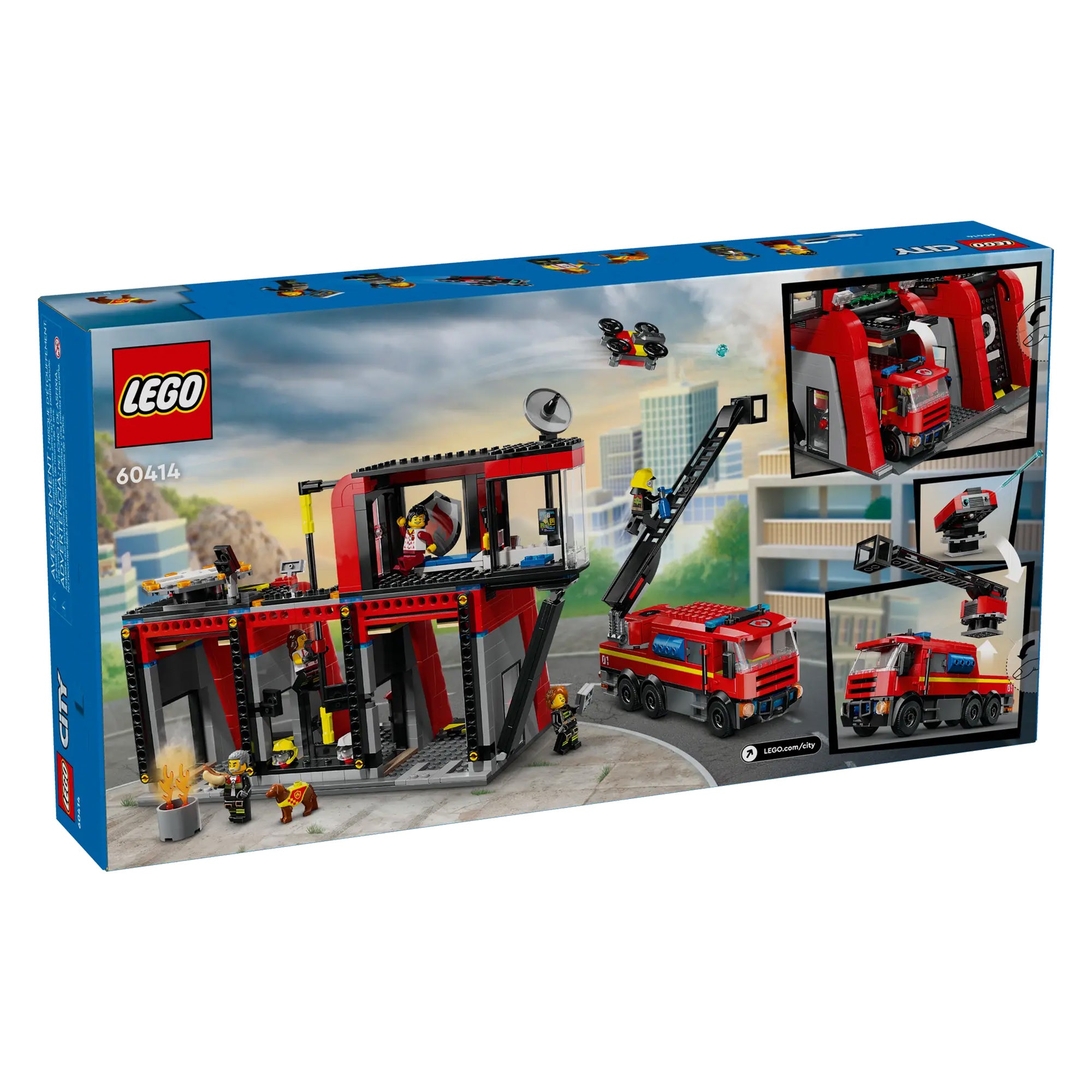 LEGO City Fire Station with Fire Truck 60414 843 pieces