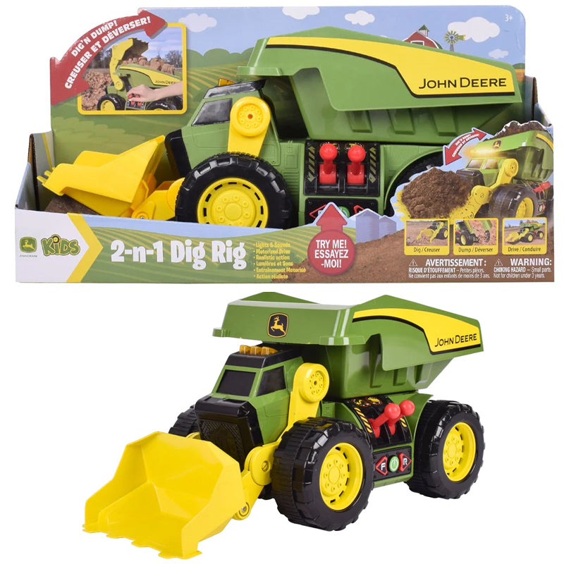 John Deere 2-N-1 Dig Rig Dump Truck and Front-End Loader