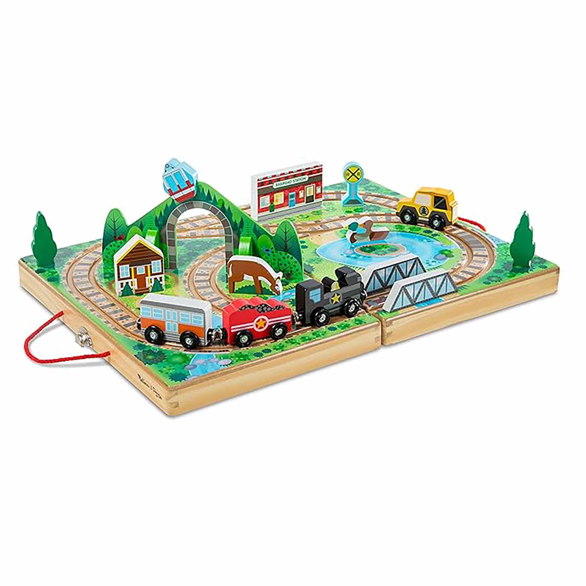 Melissa and doug railway set sales