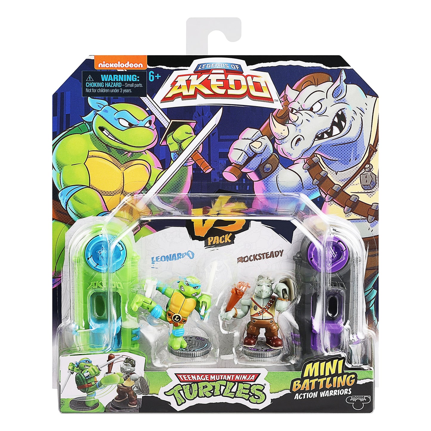 Akedo Teenage Mutant Ninja Turtles S1 Leonardo Vs Rocksteady