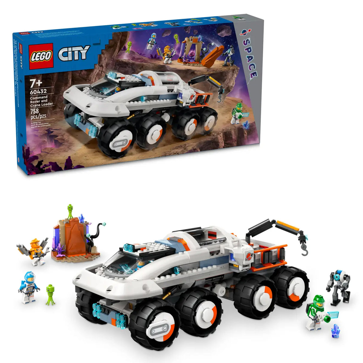 LEGO City Command Rover and Crane Loader 60432, (758-pieces)