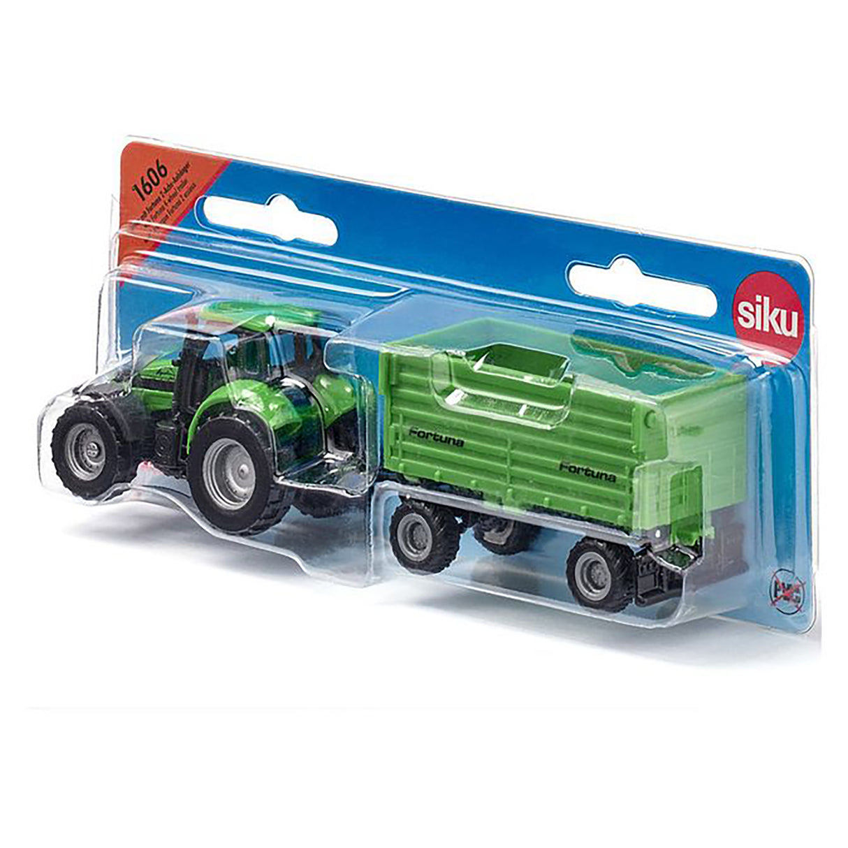 Siku - DEUTZ-FAHR with Fortuna 4-wheel-trailer