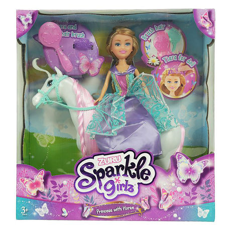 Sparkle Girlz Princess Doll with Horse Playset