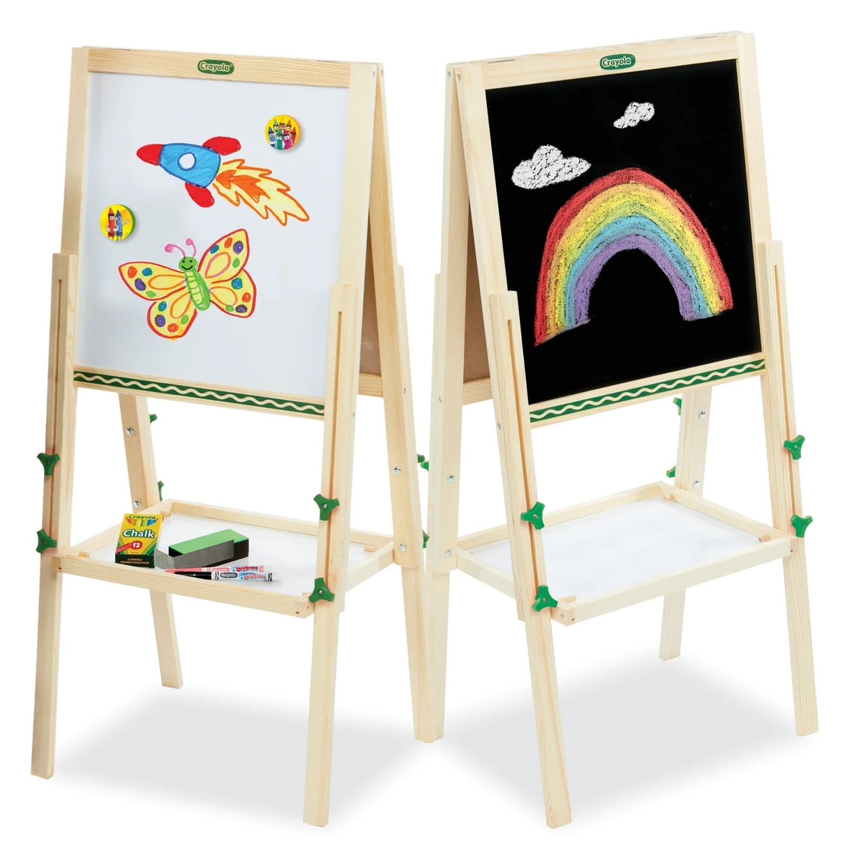 Crayola Dual Sided Wooden Art Easel 119cm(H)x44cm(W)x45cm(D)