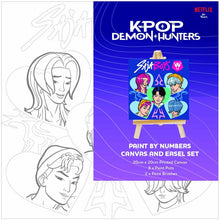 Kpop Demon Hunters Paint By Numbers 20X20 Canvas & Easel Set