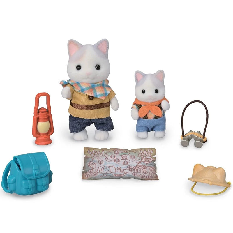 Sylvanian Families Exciting Exploration Set Latte Cat Brother & Baby