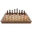 Dal Rossi Chess Set folding walnut inlaid 18″