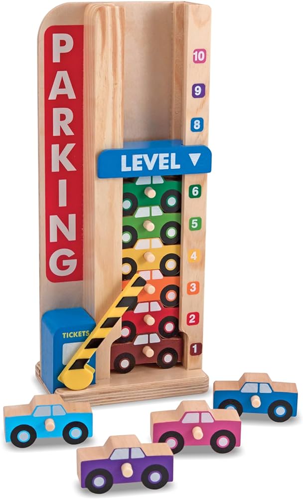 Melissa & Doug Stack & Count Parking Garage