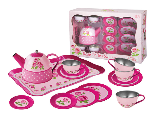 Rose Tin Tea Set 15pc