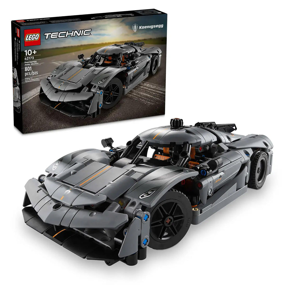 LEGO Technic Koenigsegg Jesko Absolut Gray Hypercar 42173