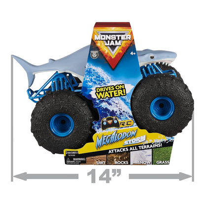 Monster Jam Official Megalodon Storm All-Terrain Remote Control 1/15 Scale Monster Truck