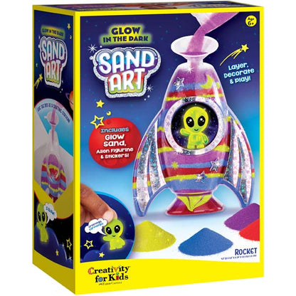 Faber-Castell Creativity for Kids Glow in the Dark Sand Art Rocket Kit