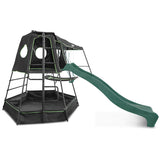 Lifespan Kids Pallas Play Tower with Metal Swing Set in Green Slide