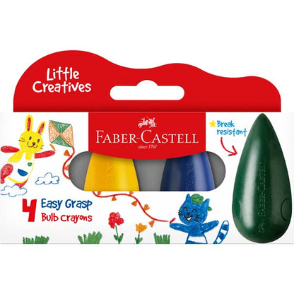 Little Creatives Easy Grasp Bulb Crayons Pack of 4