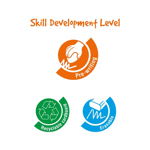 Little Creatives Easy Grasp Finger Crayons Pack of 6