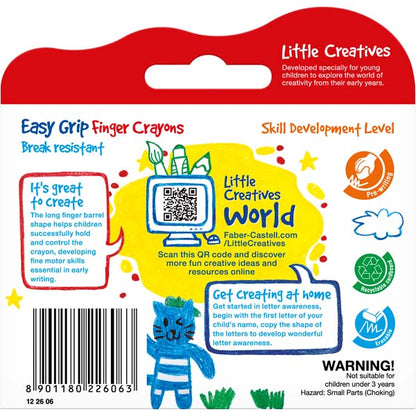 Little Creatives Easy Grasp Finger Crayons Pack of 6